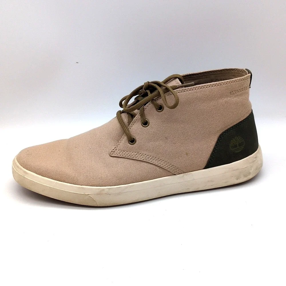 Timberland Shoes‎ Mens Earthkeepers Beige 12 Chukka Boots Tencel Travel  A5846